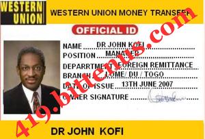 419DR JOHN KOFI ID CARD